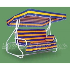 Трехместные садовые качели "ЛЮКС-М" с раскладывающейся спинкой во Владимире