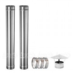 Комплект дымохода нерж 0,5 мм Ф-115 мм для садовой печи Kolundrov УДачный кулинар во Владимире