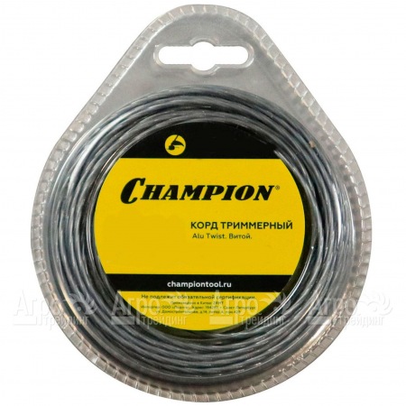 Корд триммерный Champion Alu Twist 3.0мм, 60м (витой)+нож  во Владимире