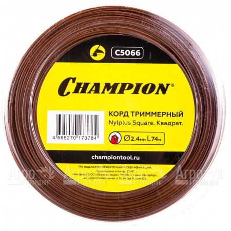 Корд триммерный Champion Nylplus Square 2.4мм, 74м (квадрат)+нож  во Владимире