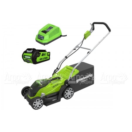 Газонокосилка аккумуляторная GreenWorks G-Max G40LM35K2 40V 35 см во Владимире