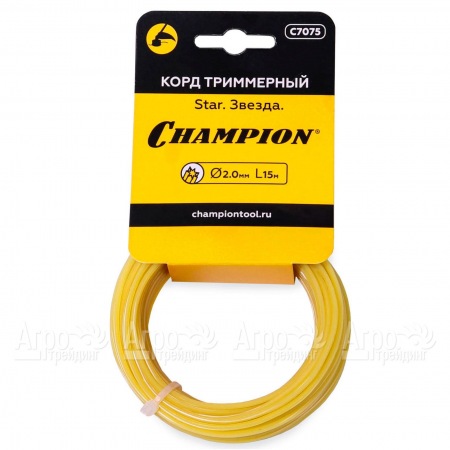 Корд триммерный Champion Star 2.0мм, 15 м (звезда)  во Владимире