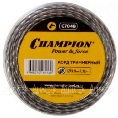 Корд триммерный Champion Tri-twist 3.0мм, 12м (витой треугольник)  во Владимире